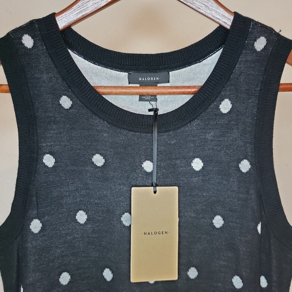 NWT HALOGEN Patterned Crew Neck‎ Knit Tank S - Picture 6 of 7